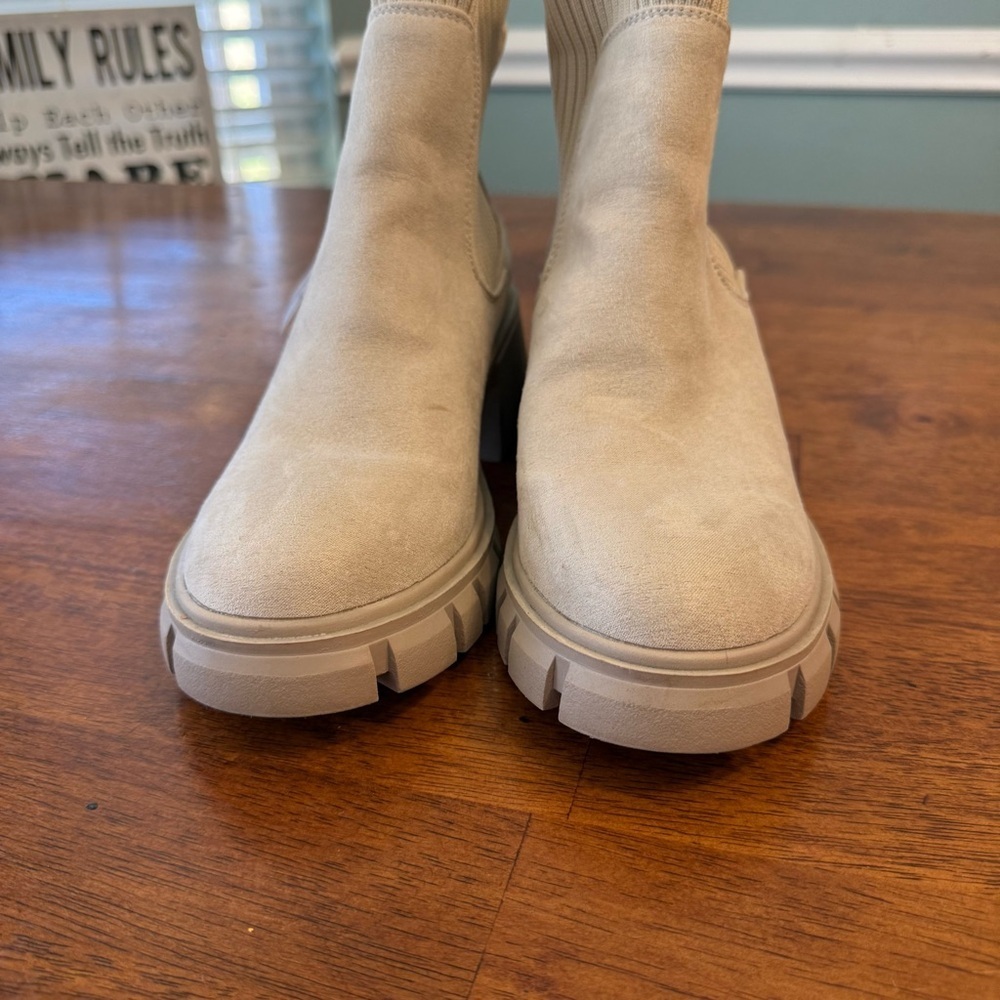 Sincerely Jules Ashville Knit Stretch Suede Boots size 6.5 - Picture 5 of 12